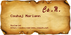 Csuhaj Mariann névjegykártya